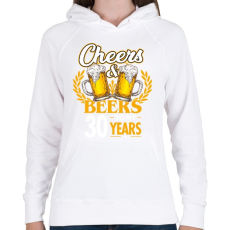 PRINTFASHION Cheers & Beers - 30 - Női kapucnis pulóver - Fehér