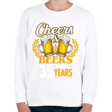 PRINTFASHION Cheers & Beers - 35 - Gyerek pulóver - Fehér