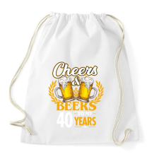 PRINTFASHION Cheers & Beers - 40 - Sportzsák, Tornazsák - Fehér tornazsák