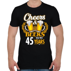 PRINTFASHION Cheers & Beers - 45 - Férfi póló - Fekete