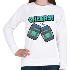 PRINTFASHION Cheers! Fortnite Chug Jug - Női pulóver - Fehér