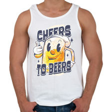 PRINTFASHION Cheers to beers - Férfi atléta - Fehér atléta, trikó