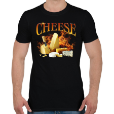 PRINTFASHION Cheese - Férfi póló - Fekete férfi póló