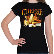 PRINTFASHION Cheese - Női póló - Fekete női póló