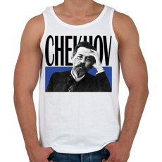 PRINTFASHION Chekhov - Önarckép - Férfi atléta - Fehér