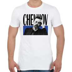 PRINTFASHION Chekhov - Önarckép - Férfi póló - Fehér
