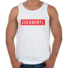 PRINTFASHION Chernobyl - Férfi atléta - Fehér