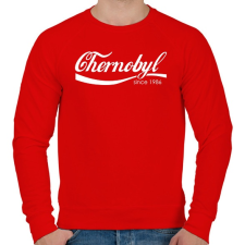 PRINTFASHION Chernobyl - Férfi pulóver - Piros férfi pulóver, kardigán