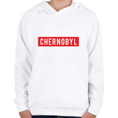 PRINTFASHION Chernobyl - Gyerek kapucnis pulóver - Fehér