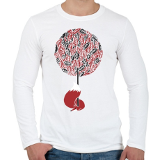 PRINTFASHION Cherry tree - Férfi hosszú ujjú póló - Fehér
