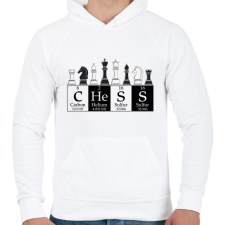 PRINTFASHION Chess - Sakk - Férfi kapucnis pulóver - Fehér férfi pulóver, kardigán