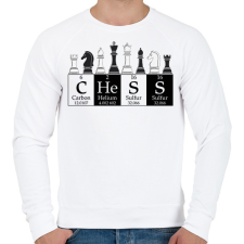 PRINTFASHION Chess - Sakk - Férfi pulóver - Fehér férfi pulóver, kardigán