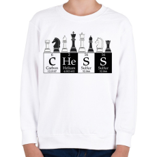 PRINTFASHION Chess - Sakk - Gyerek pulóver - Fehér