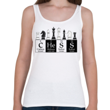 PRINTFASHION Chess - Sakk - Női atléta - Fehér női trikó