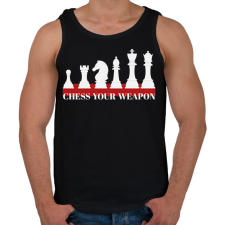 PRINTFASHION Chess your weapon - Férfi atléta - Fekete atléta, trikó