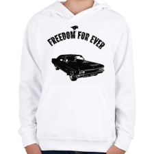 PRINTFASHION chevrolet impala 1967 - Gyerek kapucnis pulóver - Fehér gyerek pulóver, kardigán