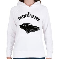 PRINTFASHION chevrolet impala 1967 - Női kapucnis pulóver - Fehér női pulóver, kardigán