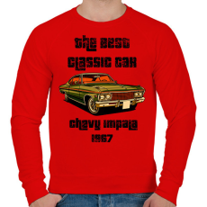 PRINTFASHION chevy impala 1963 - Férfi pulóver - Piros