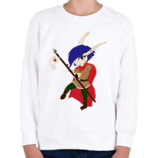 PRINTFASHION Chibi Elf lányka - Gyerek pulóver - Fehér gyerek pulóver, kardigán