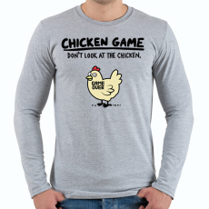 PRINTFASHION CHICKEN GAME - Férfi hosszú ujjú póló - Sport szürke