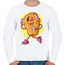 PRINTFASHION Chicken nuggets - Férfi pulóver - Fehér férfi pulóver, kardigán