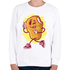 PRINTFASHION Chicken nuggets - Gyerek pulóver - Fehér