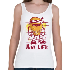 PRINTFASHION Chicken nuggets - Női atléta - Fehér női trikó