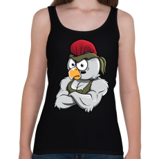 PRINTFASHION Chicken Rambo - Női atléta - Fekete