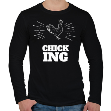 PRINTFASHION CHICKING - Férfi hosszú ujjú póló - Fekete férfi póló
