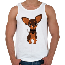 PRINTFASHION Chihuahua - Csivava - Férfi atléta - Fehér