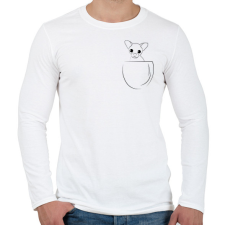 PRINTFASHION Chihuahua in the pocket - Férfi hosszú ujjú póló - Fehér férfi póló