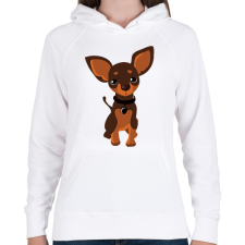 PRINTFASHION Chihuahua - Női kapucnis pulóver - Fehér női pulóver, kardigán