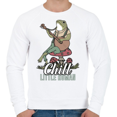PRINTFASHION Chill frog - Férfi pulóver - Fehér