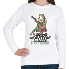 PRINTFASHION Chill frog - Női pulóver - Fehér
