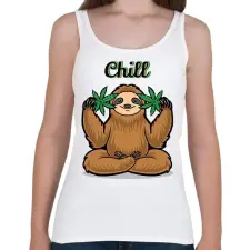 PRINTFASHION Chill - Lajháros - Női atléta - Fehér női trikó