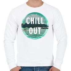PRINTFASHION Chill Out - Férfi pulóver - Fehér