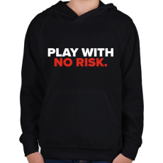 PRINTFASHION Chill out if u PLAY - Gyerek kapucnis pulóver - Fekete
