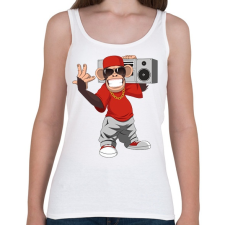 PRINTFASHION Chimpanzee - Női atléta - Fehér női trikó
