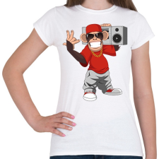 PRINTFASHION Chimpanzee - Női póló - Fehér női póló