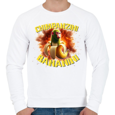 PRINTFASHION Chimpanzini Bananini - Férfi pulóver - Fehér