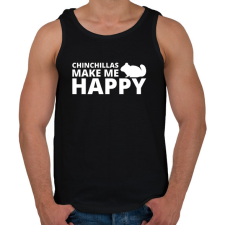 PRINTFASHION Chinchillas make me happy - Férfi atléta - Fekete atléta, trikó