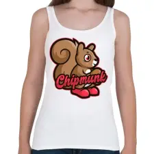 PRINTFASHION Chipmunk - Női atléta - Fehér női trikó