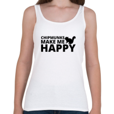 PRINTFASHION Chipmunks make me happy - Női atléta - Fehér női trikó
