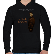 PRINTFASHION chloe decker - Férfi kapucnis pulóver - Fekete