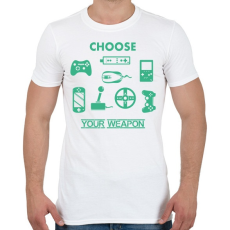 PRINTFASHION choose your weapon - Férfi póló - Fehér