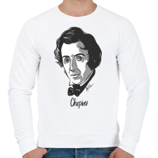 PRINTFASHION Chopin - Férfi pulóver - Fehér férfi pulóver, kardigán