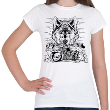 PRINTFASHION Chopper és farkas born to be wild - Női póló - Fehér női póló