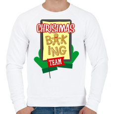 PRINTFASHION Christmas Baking Team - Férfi pulóver - Fehér