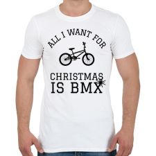 PRINTFASHION CHRISTMAS BMX - Férfi póló - Fehér férfi póló