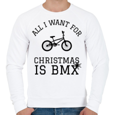 PRINTFASHION CHRISTMAS BMX - Férfi pulóver - Fehér